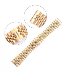 Huawei Watch 4 / Watch 4 Pro Uyumlu Metal Kordon Rolex Style Jubilee Bilezik Hafif Metal Kayış Rose Gold
