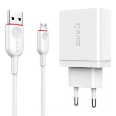 USB PD Hızlı Şarj Aleti Cihazı 3.4A + Micro Kablo 18W QC 3.0