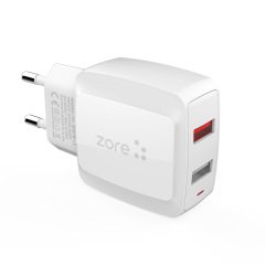 Çift USB 2.4A Hızlı Şarj Aleti + Micro Kablo 2 in 1 Şarj Cihazı
