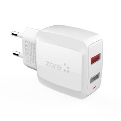 Çift USB 2.4A Hızlı Şarj Aleti + Lightning Kablo 2in1 Şarj Cihazı