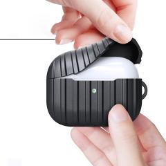 Apple Airpods Pro Kılıf Şeritli Bavul Tasarım Silikon Kılıf