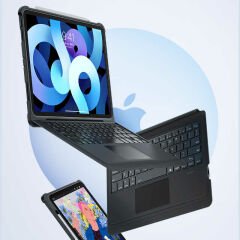 Apple iPad Air 10.9 2022 (5.Nesil) Benks Multifunctional Kablosuz Klavyeli Kılıf