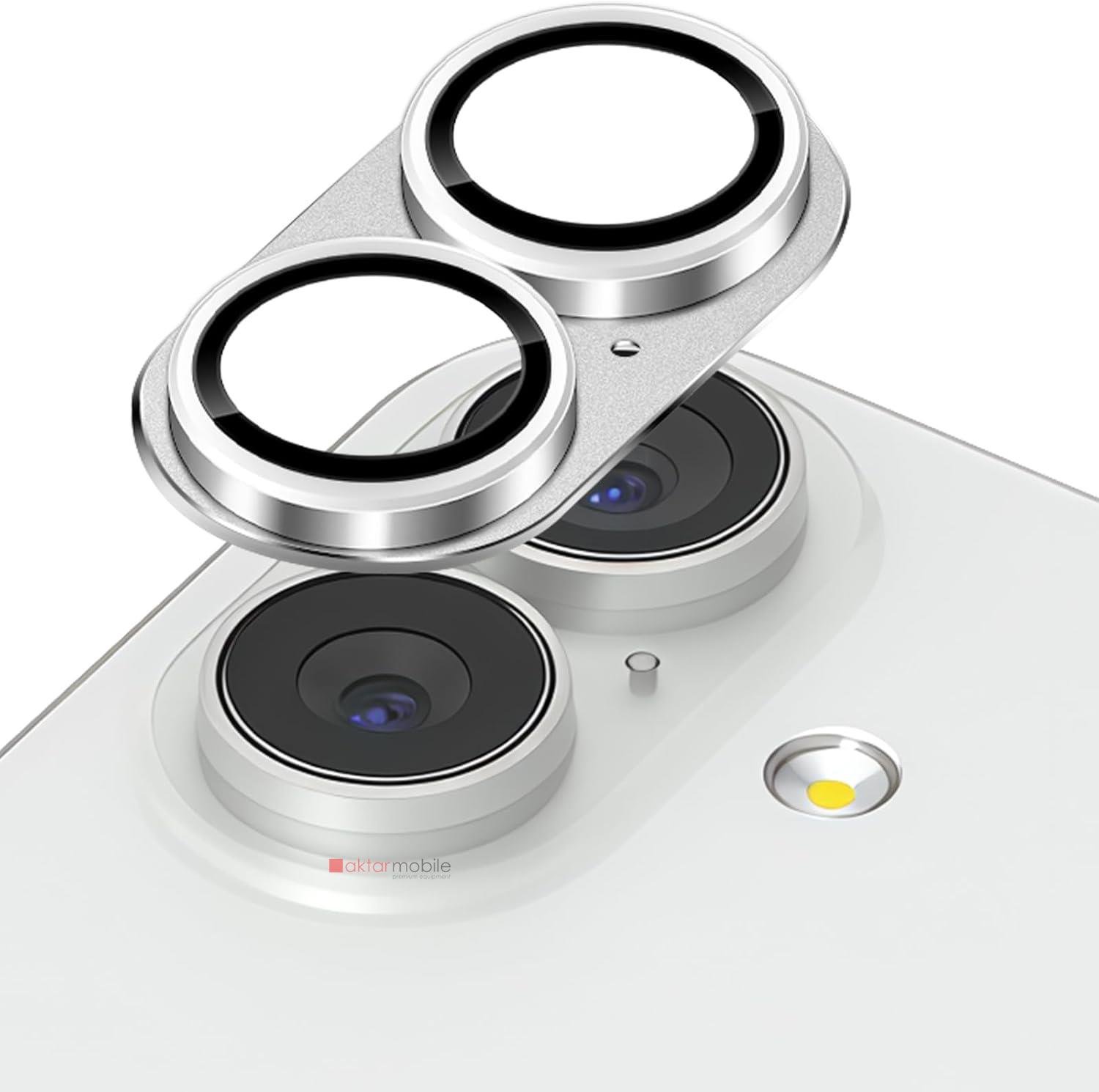 iPhone 17 Uyumlu Tam Kaplayan Kamera Lens Koruyucu Titanyum Kaplama Anti-Reflective Gümüş