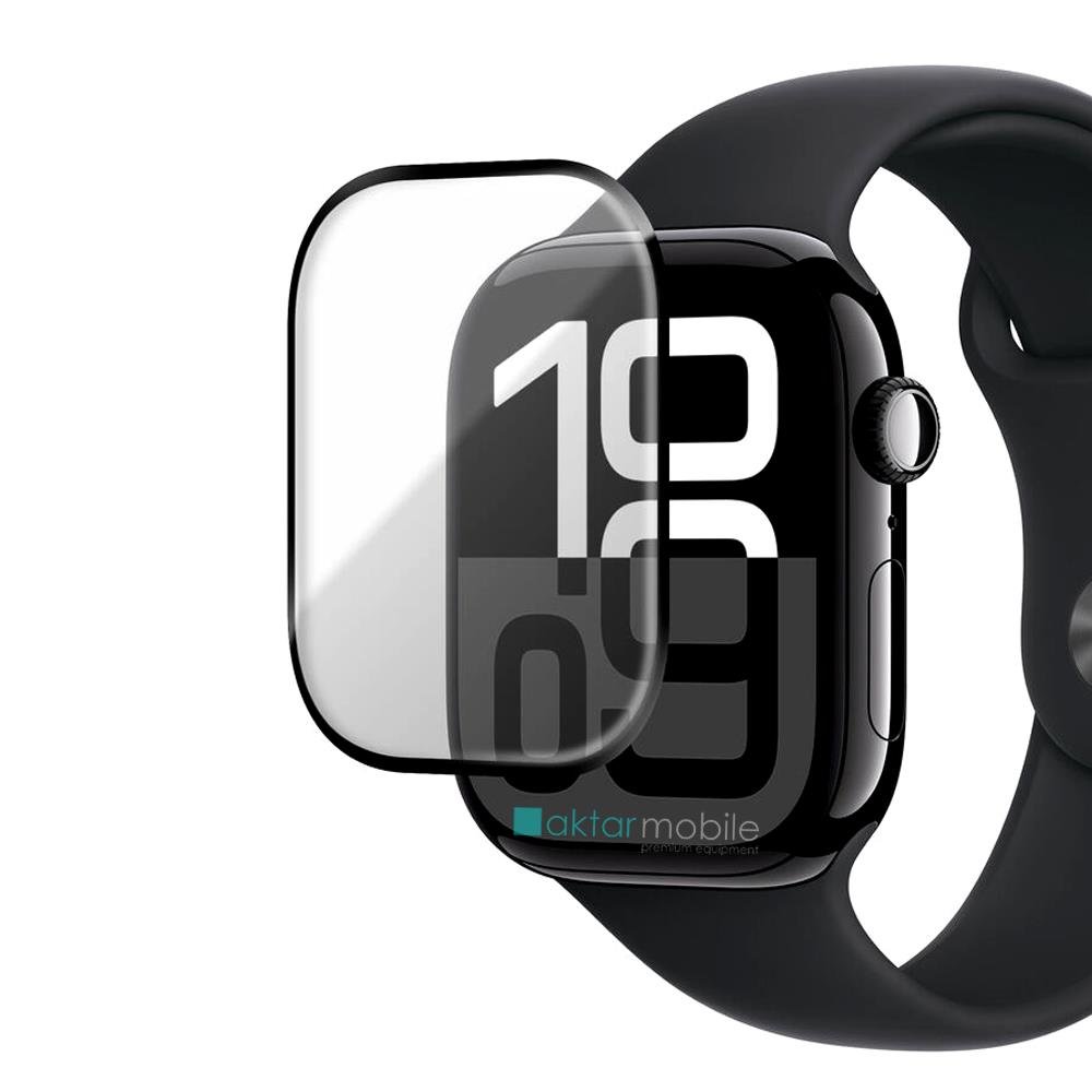 Apple Watch 10 46 mm uyumlu Ekran Koruyucu 3D Tam Kapatan Kavisli PPMA Nano Cam