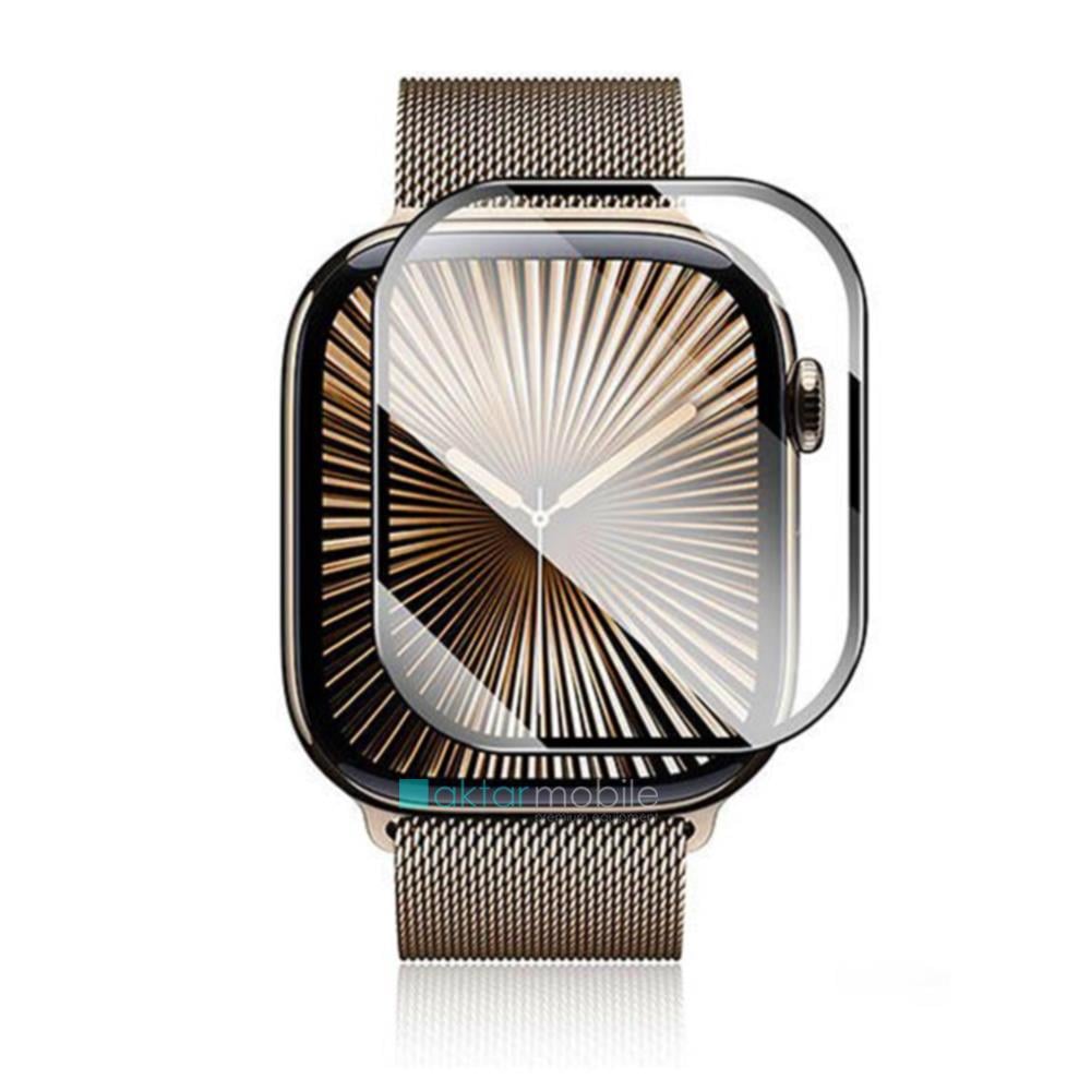 Apple Watch 10 42 mm uyumlu Ekran Koruyucu 3D Tam Kapatan Kavisli PPMA Nano Cam