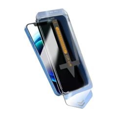 iPhone 12 Pro Max Hayalet Ekran Koruyucu & Hızlı Kurulum Aparatı - Anti-Dust Toz Geçirmez - Privacy