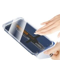 iPhone 13 Hayalet Ekran Koruyucu & Hızlı Kurulum Aparatı - Anti-Dust Toz Geçirmez - Privacy