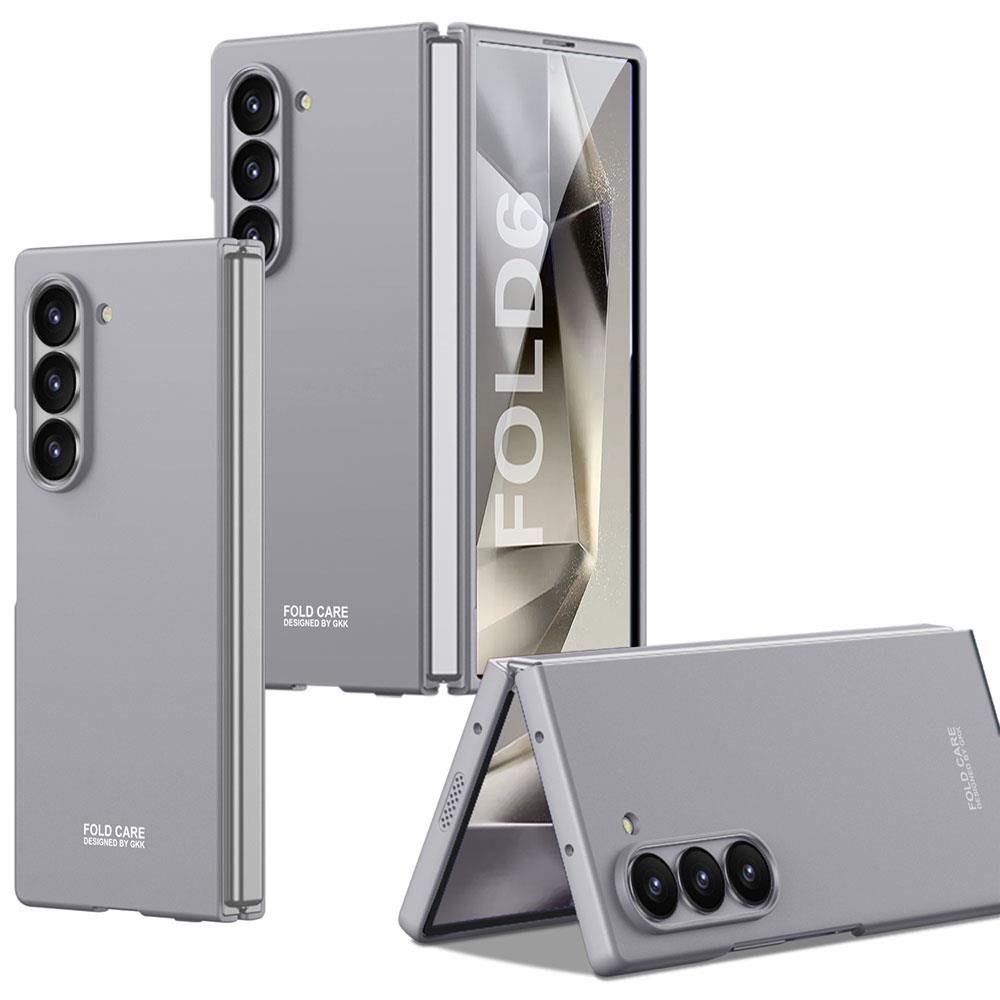 Samsung Galaxy Z Fold 6 uyumlu Kılıf Kamera Korumalı Premium Kapak Mat Tasarım İnce Yapılı Gri