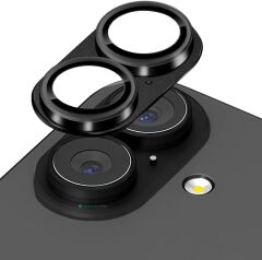 iPhone 17 Uyumlu Tam Kaplayan Kamera Lens Koruyucu Titanyum Kaplama Anti-Reflective Siyah