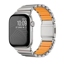 Apple Watch 6 5 4 3 2 1 SE 42 44 mm uyumlu Titanyum Kordon Silikon İç Yüzey Hafif Premium Kayış