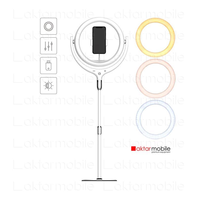 Ring Light Led 10’’ 26 cm Ayaklı Işık Halkası Masa Üstü Çok Amaçlı Şık Tasarım Metal Teleskobik Ayak