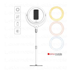 Ring Light Led 10’’ 26 cm Ayaklı Işık Halkası Masa Üstü Çok Amaçlı Şık Tasarım Metal Teleskobik Ayak