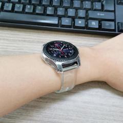 Amazfit GTR 3 / GTR 3 Pro Uyumlu Şeffaf Silikon Kordon Şık ve Estetik Kayış