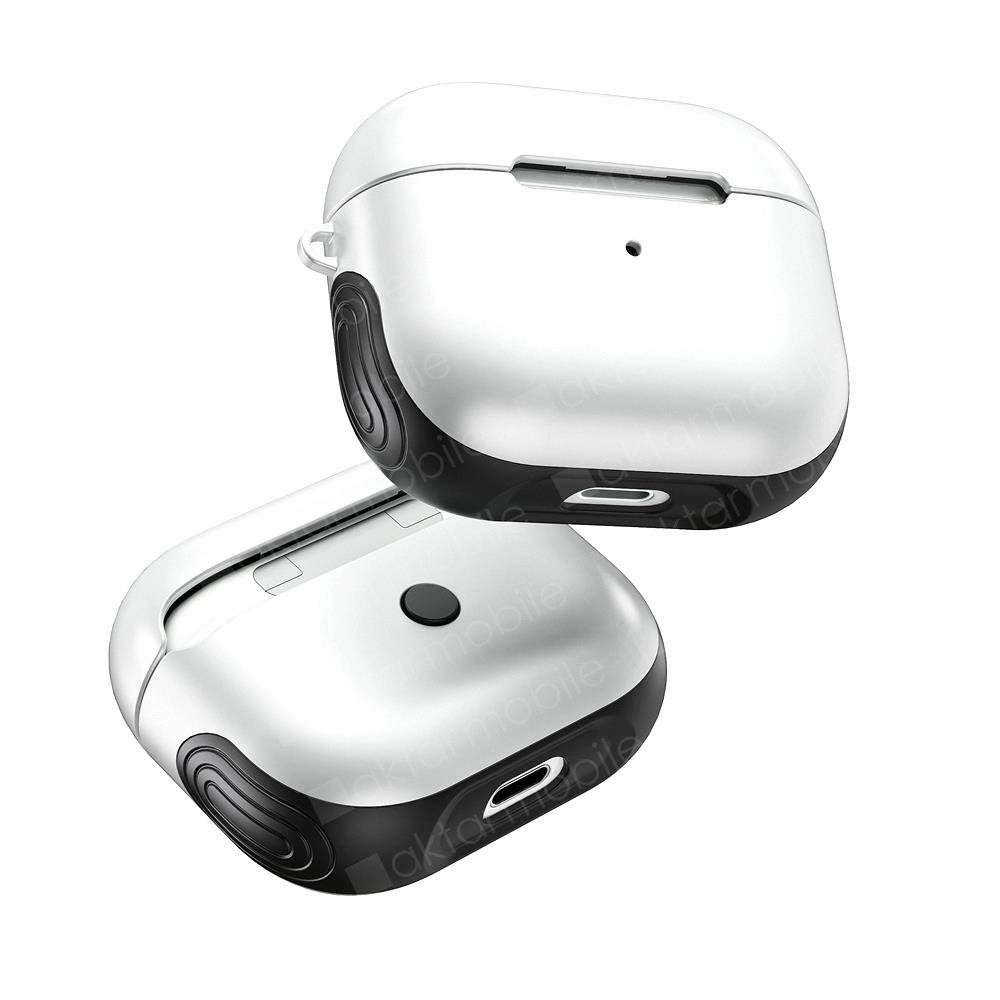 Airpods 3. Nesil Uyumlu Kılıf Anti-Shock Kulaklık Kılıfı Darbe Emici Tam Koruma Shockproof Beyaz