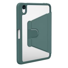 iPad Mini 6. Nesil 2021 Uyumlu Kılıf 360° Dönebilen Kalem Bölmeli Standlı Akıllı Kapak Premium Koyu Yeşil