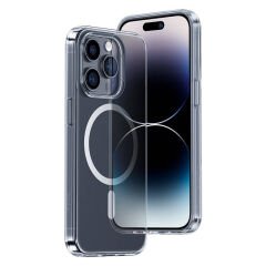 Apple iPhone 14 Pro Kılıf Magsafe Şarj Özellikli Benks 1.8mm Ultra İnce Şeffaf Kapak Renksiz