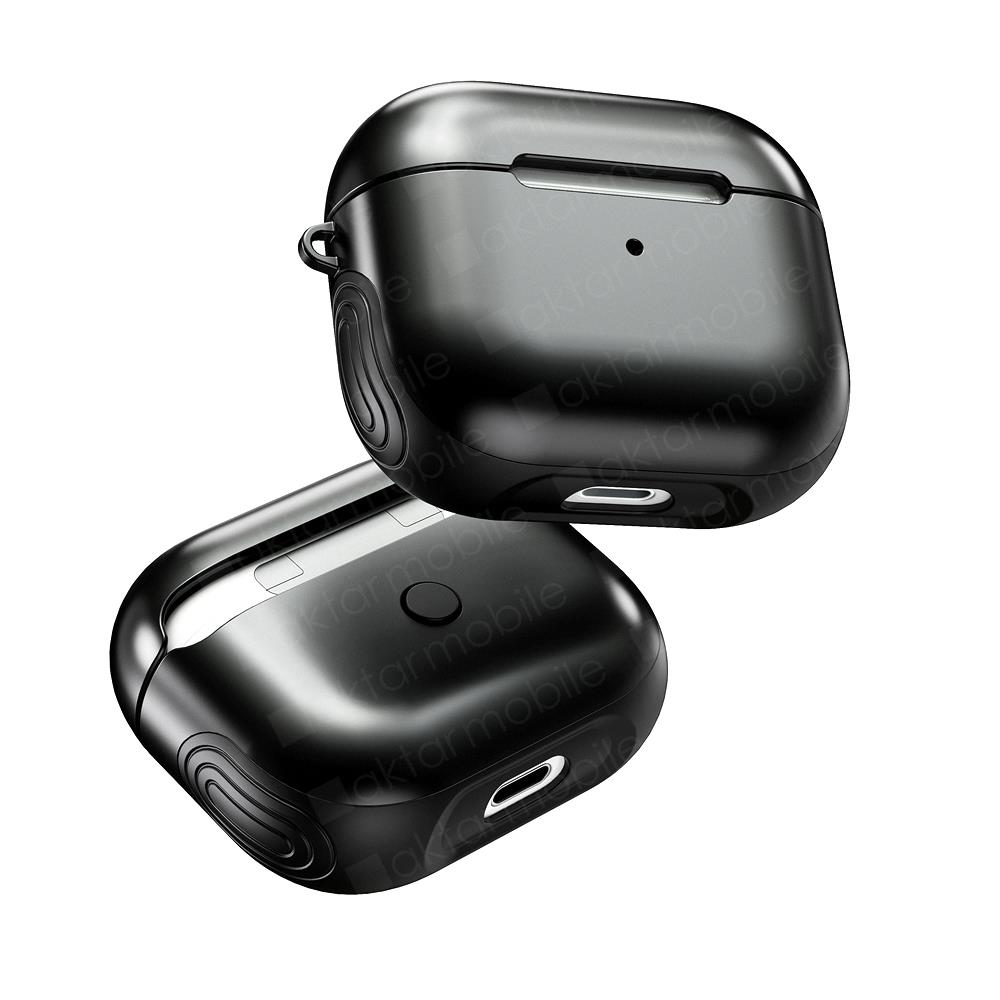 Airpods 3. Nesil Uyumlu Kılıf Anti-Shock Kulaklık Kılıfı Darbe Emici Tam Koruma Shockproof Siyah