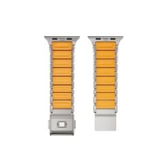 Apple Watch 7 8 9 45 mm uyumlu Titanyum Kordon Silikon İç Yüzey Hafif Premium Kayış