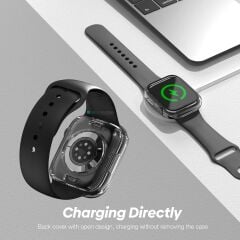 Apple Watch 10 46 mm uyumlu Ekran Koruyucu 360° Kasa Koruma Tüm Gövde Kapak Ön Arka Darbe Emici