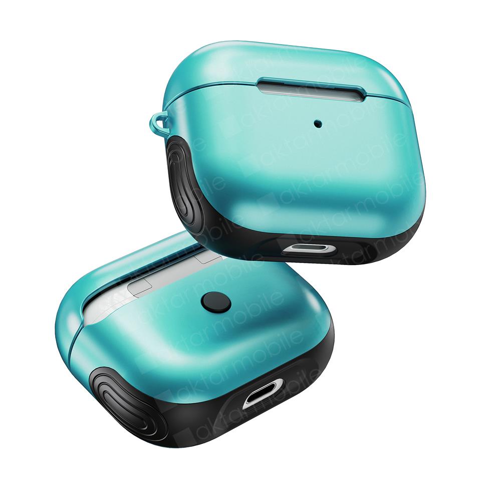 Airpods 3. Nesil Uyumlu Kılıf Anti-Shock Kulaklık Kılıfı Darbe Emici Tam Koruma Shockproof Yeşil