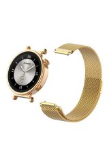 Huawei Watch GT4 41 mm (18 mm) Uyumlu Mıknatıslı Hasır Metal Örgü Kordon Milanese Kayış Milano Loop