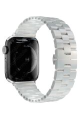 Apple Watch Ultra 49 mm uyumlu Seramik Kordon Premium Baklalı Seramik Kayış