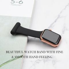 Apple Watch 42 44 mm Uyumu Broş Kordon - Doktor & Hemşire Kordonu - Çanta & Kıyafet Askı Aparatı