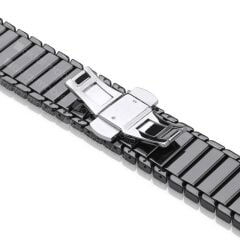 Apple Watch Ultra 49 mm uyumlu Seramik Kordon Baklalı Premium Seramik Kayış