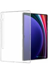 Galaxy Tab S9 11'' SM-X710 Uyumlu Şeffaf Silikon Kılıf Esnek TPU Kapak Arkası Buzlu Tablet Kılıfı