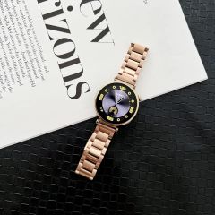 Huawei Watch GT4 41 mm (18 mm) Uyumlu Metal Baklalı Kordon Paslanmaz Çelik Kayış Premium Gold