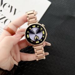 Huawei Watch GT4 41 mm (18 mm) Uyumlu Metal Baklalı Kordon Paslanmaz Çelik Kayış Premium Gold