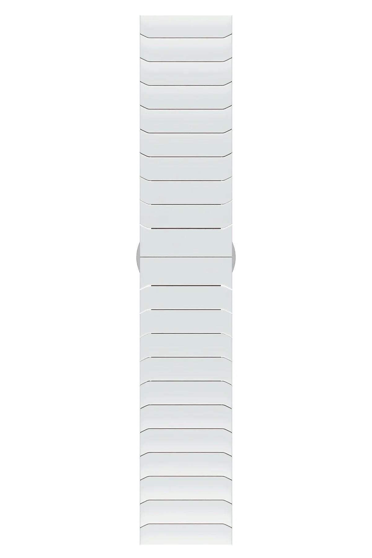 Apple Watch Ultra 49 mm uyumlu Seramik Kordon Baklalı Premium Seramik Kayış Beyaz