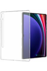 Galaxy Tab S9 FE 10.9'' SM-X510 Uyumlu Şeffaf Silikon Kılıf Esnek TPU Kapak Arkası Buzlu Tablet Kılıfı