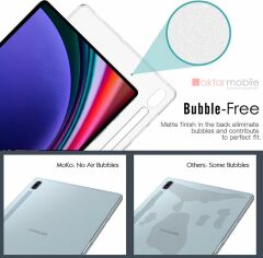 Galaxy Tab S9 FE 10.9'' SM-X510 Uyumlu Şeffaf Silikon Kılıf Esnek TPU Kapak Arkası Buzlu Tablet Kılıfı