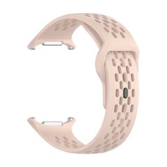Samsung Galaxy Watch Ultra 47 mm uyumlu Delikli Silikon Kordon Özel Pim Soft Jel Silikon Spor Kayış Pudra