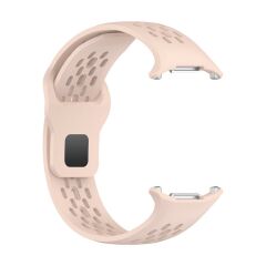 Samsung Galaxy Watch Ultra 47 mm uyumlu Delikli Silikon Kordon Özel Pim Soft Jel Silikon Spor Kayış Pudra