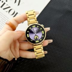 Huawei Watch GT4 41 mm (18 mm) Uyumlu Metal Baklalı Kordon Paslanmaz Çelik Kayış Premium Gold