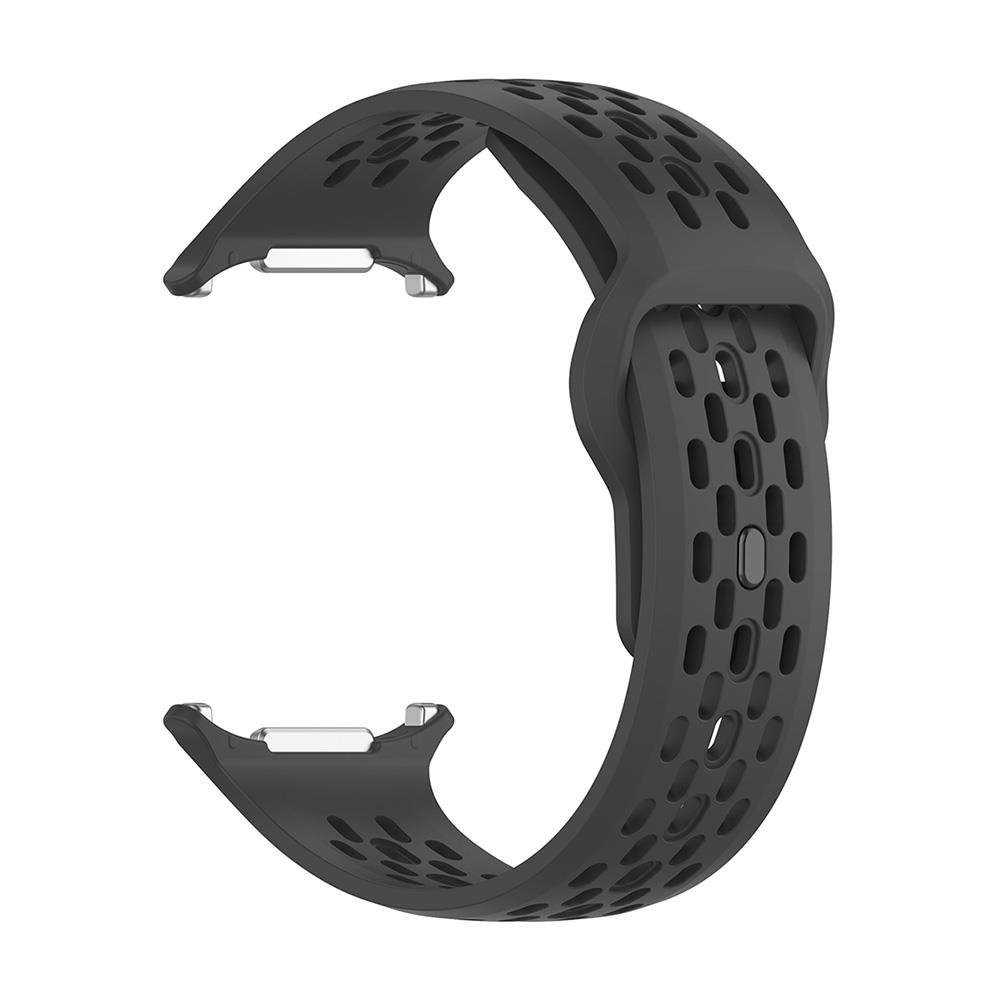 Samsung Galaxy Watch Ultra 47 mm uyumlu Delikli Silikon Kordon Özel Pim Soft Jel Silikon Spor Kayış Siyah