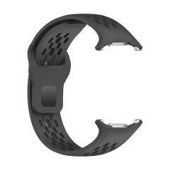 Samsung Galaxy Watch Ultra 47 mm uyumlu Delikli Silikon Kordon Özel Pim Soft Jel Silikon Spor Kayış Siyah