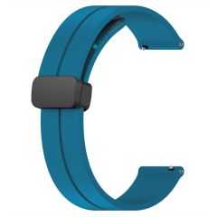Samsung Gear S3 Silikon Kordon Magnetik D Tokalı Spor Kayış Mıknatıslı Toka Turkuaz