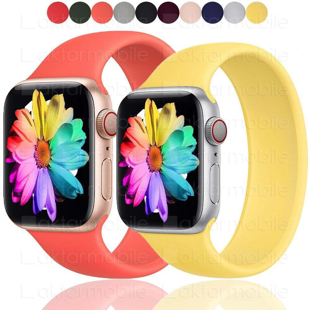 Apple Watch Silikon Kordon Solo Loop Kayış Tek Parça - 10 Renk