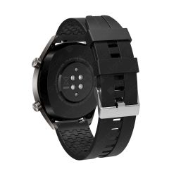 Samsung Galaxy Watch 4 40 / 44 mm Uyumlu Silikon Kordon Spor Tasarım Premium Spor Kayış Siyah