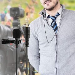 Yaka Mikrofonu Lavalier Canlı Yayın Youtube Video 150 cm