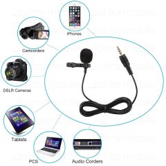 Yaka Mikrofonu Lavalier Canlı Yayın Youtube Video 150 cm