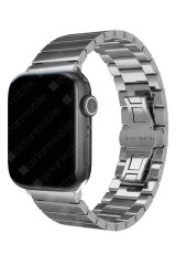 Apple Watch Ultra 49 mm uyumlu Metal Kordon Premium Paslanmaz Çelik Kayış