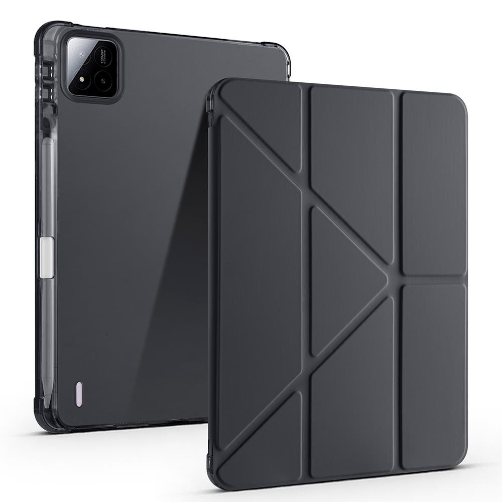 Xiaomi Mi Pad 7 / Pad 7 Pro uyumlu Kılıf Kalem Bölmeli Tri Folding Standlı Arkası Silikon Uyku Modlu