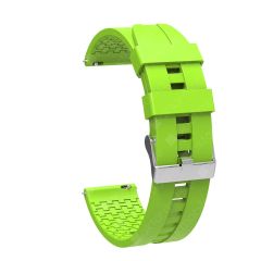 Samsung Galaxy Watch Active 2 40 / 44 mm  Uyumlu Silikon Kordon Spor Tasarım Premium Spor Kayış Açık Yeşil