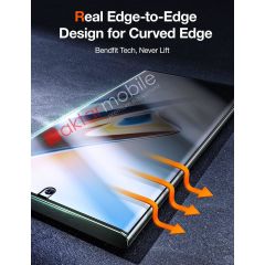 Galaxy S23 Ultra Ekran Koruyucu Kolay Uygulama Aparatlı Tam Uyumlu Kavisli Easy Body Nano Esnek