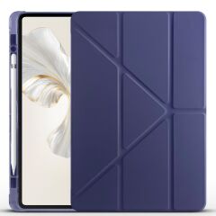 Honor Pad 9 uyumlu Kılıf Kalem Bölmeli Tri Folding Standlı Arkası Silikon Uyku Modlu