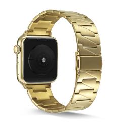 Apple Watch 7 6 SE 5 4 3 2 1 - 41 / 40 / 38 mm uyumlu Metal Kordon Geometrik Tasarım Çelik Kayış